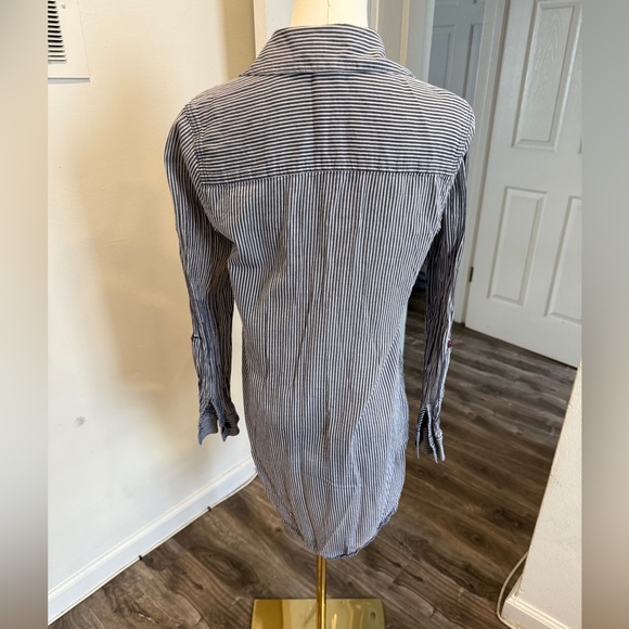 Tianello by Steve Barraza Striped Button-Down Tunic – Size Small - Picture 4 of 5